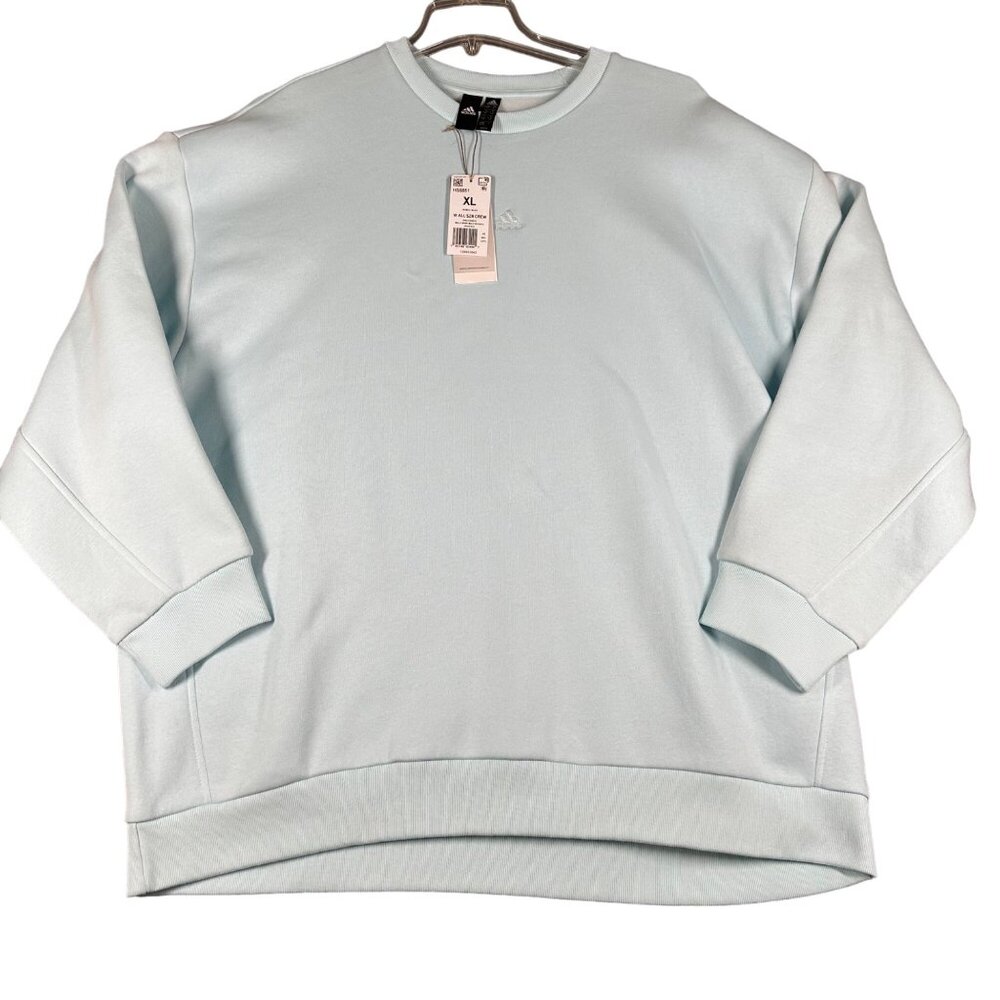 Adidas Womens‎ X-Large XL Mint Green All Season Long Sleeve Crew Sweatshirt NWT